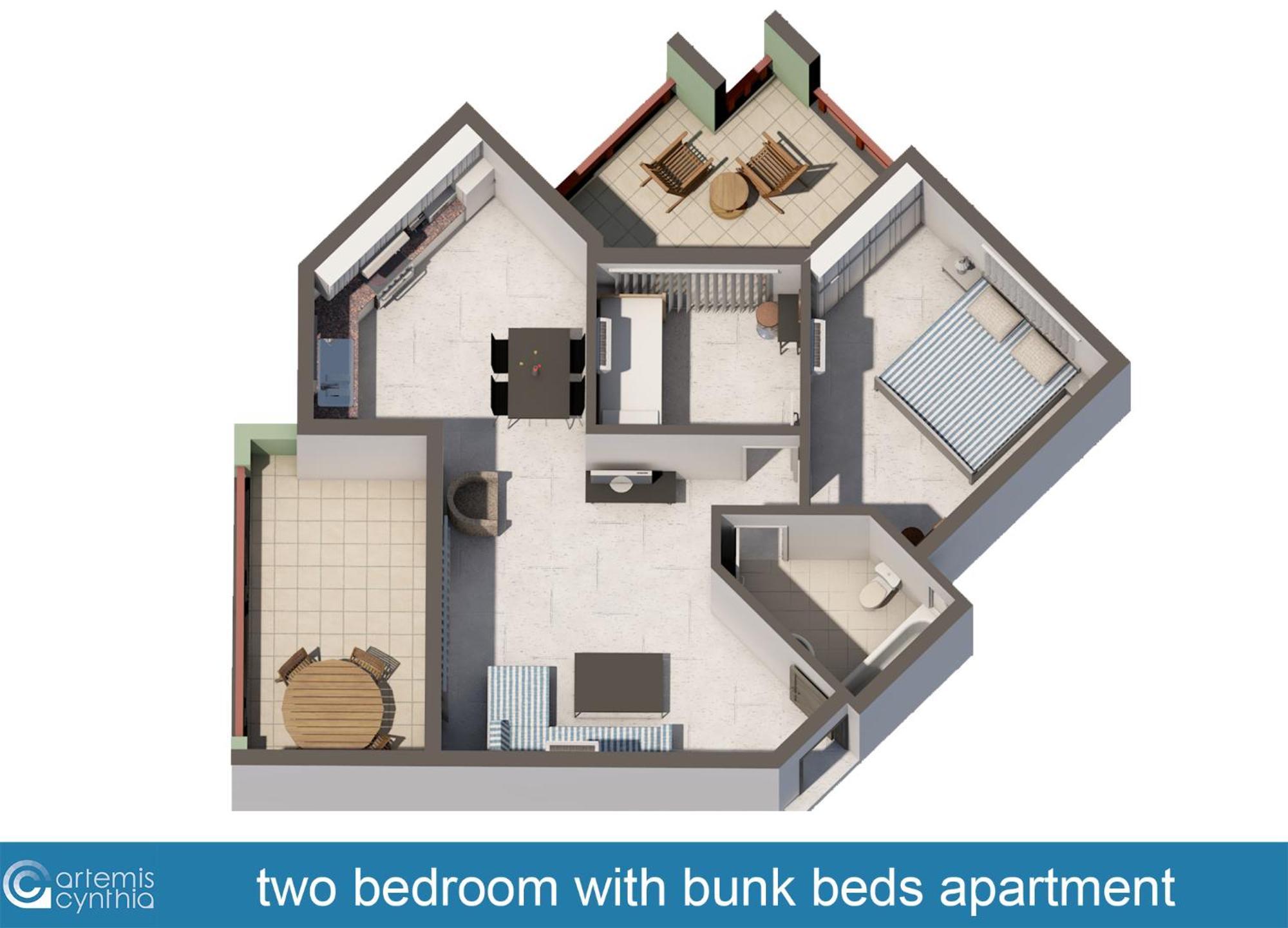 Superior Appartement met 2 Slaapkamers